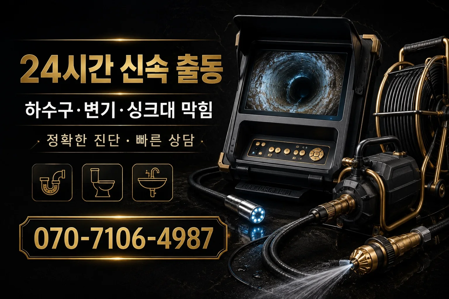 온도담배관 블랙 골드 배관내시경 장비 서비스 안내